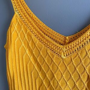 White House Black Market Marigold Crochet Tank
